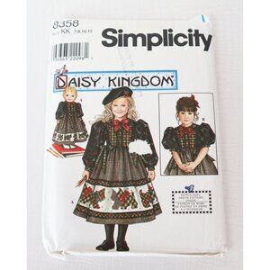 Simplicity 9723 Sewing Pattern Girls Party Dress & Matching Doll Dress Size 5 6